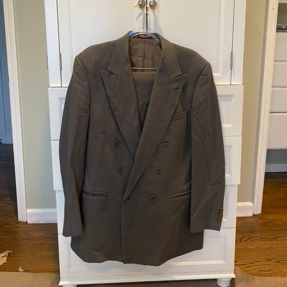 Evan-Picone Double Breasted Jacket Suit